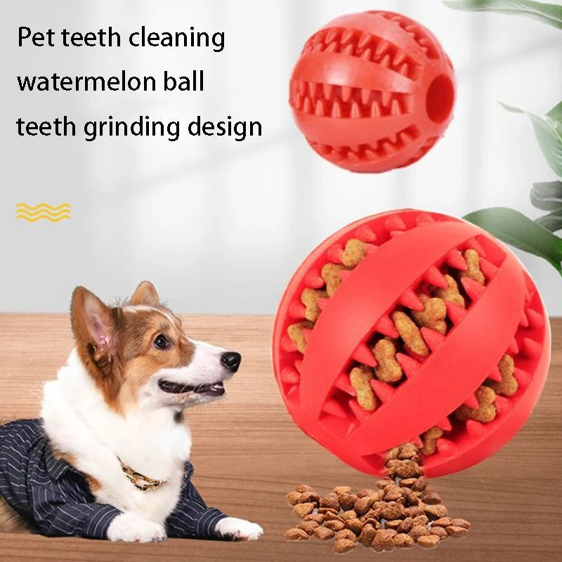 Natural Rubber Pet Dog Toys Dog Chew Toys Tooth Cleaning Treat Ball Extra-Tough Interactive Elasticity Ball5Cm for Pet Products