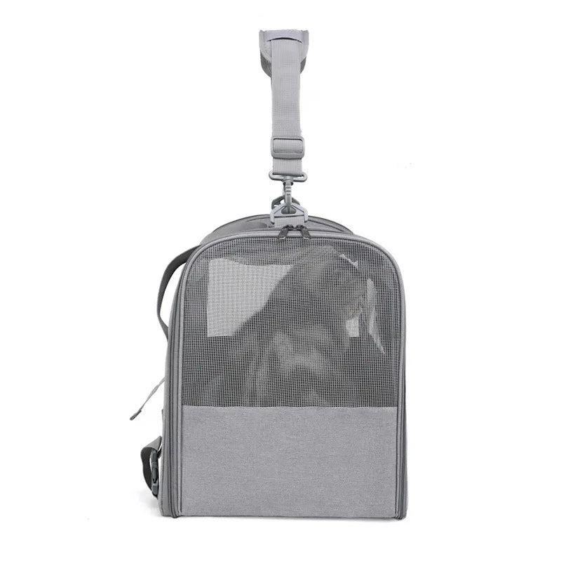 Portable cat carrier, breathable waterproof large capacity cat outing bag with pet pad, cat carrier bag