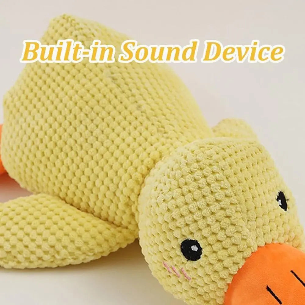 Cute Interactive Dog Squeaky Toy Creative Soft Quacking Duck Sound Plush Pet Toy Cat