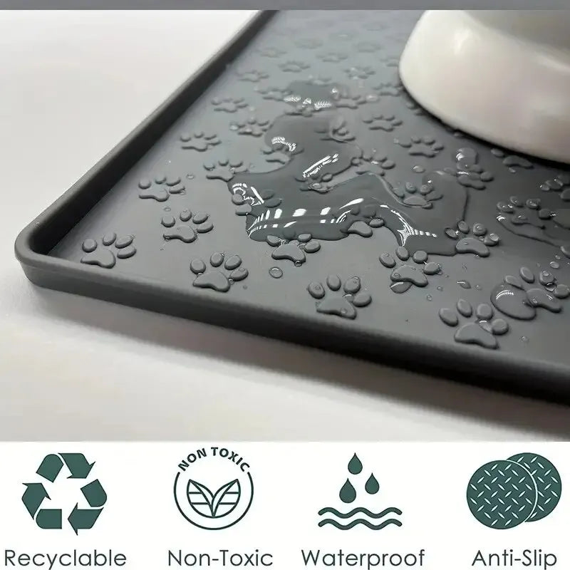 Pet Placemat Nonspill Easy to Clean Foldable Cat and Dog Feeding Mat